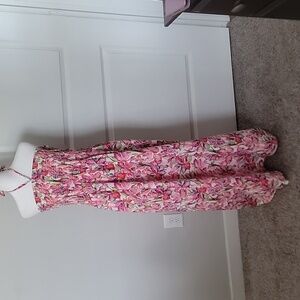 Gypsies Rose NWOT Strapless Tropical Print Maxi